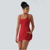 Vestido mini escote V verano mujer — Milano Vibes — Rojo
