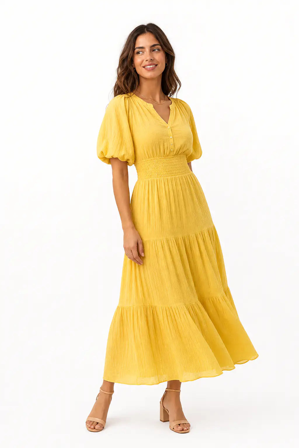 Vestido largo boho - Amarillo