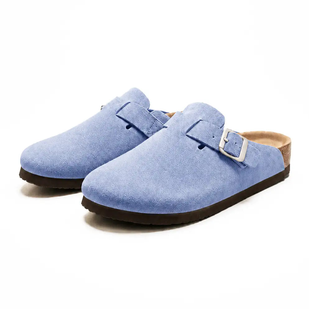 Zuecos de ante - Azul