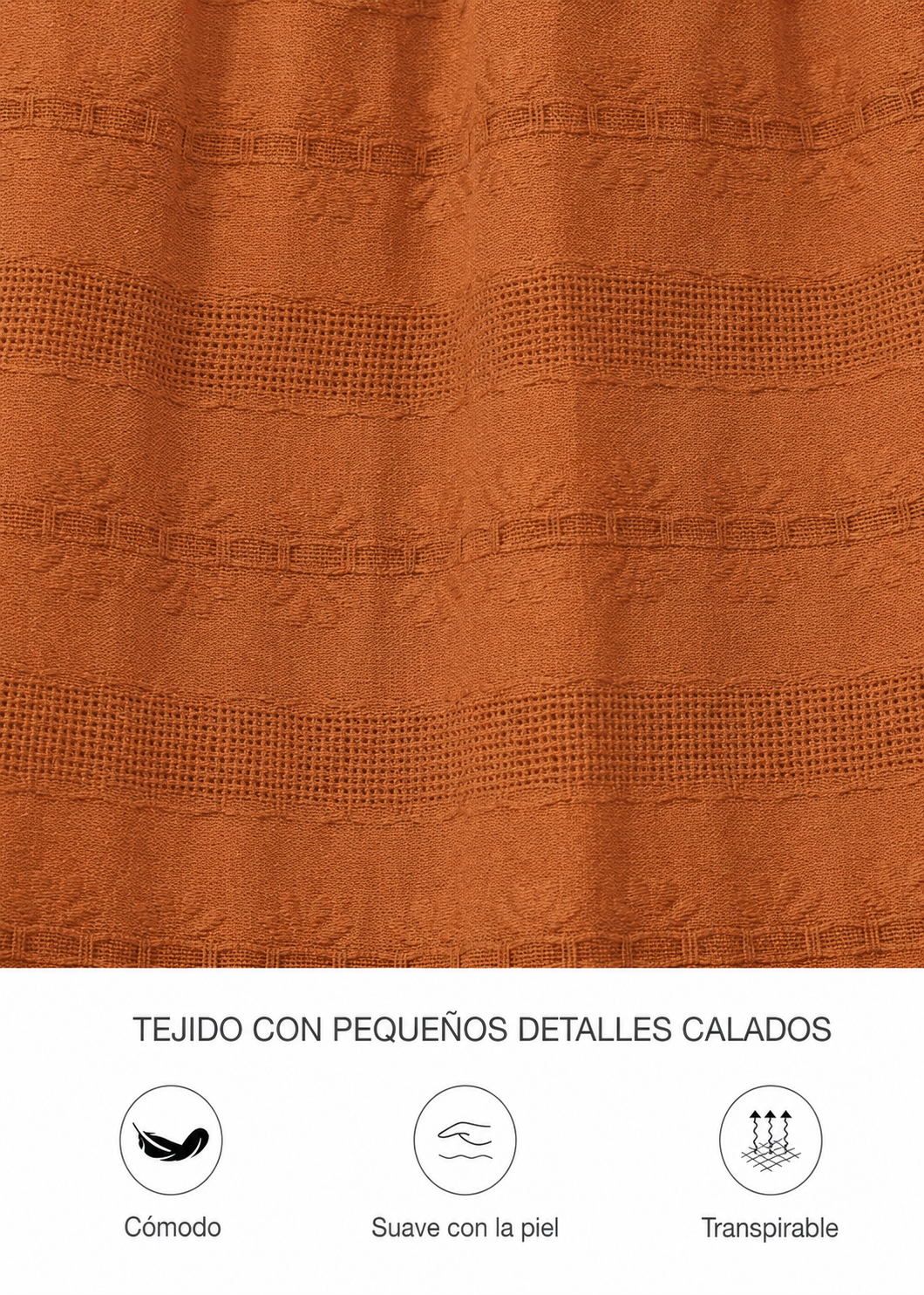 Vestido largo boho - detalle de tejido