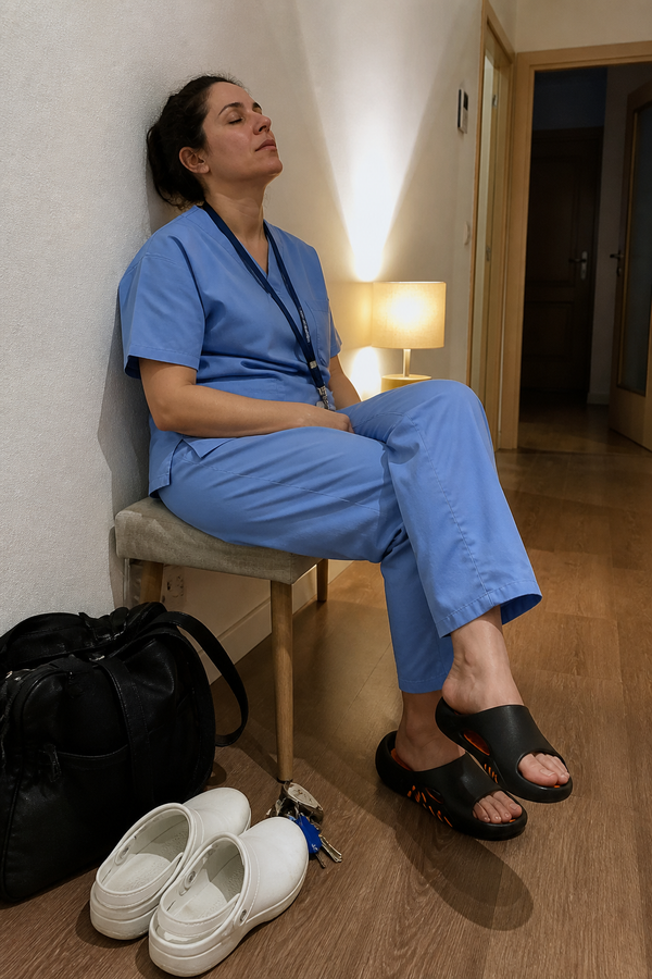 “Turno de doce horas. Cambiarme a estas es lo mejor del día.”  Marta V.