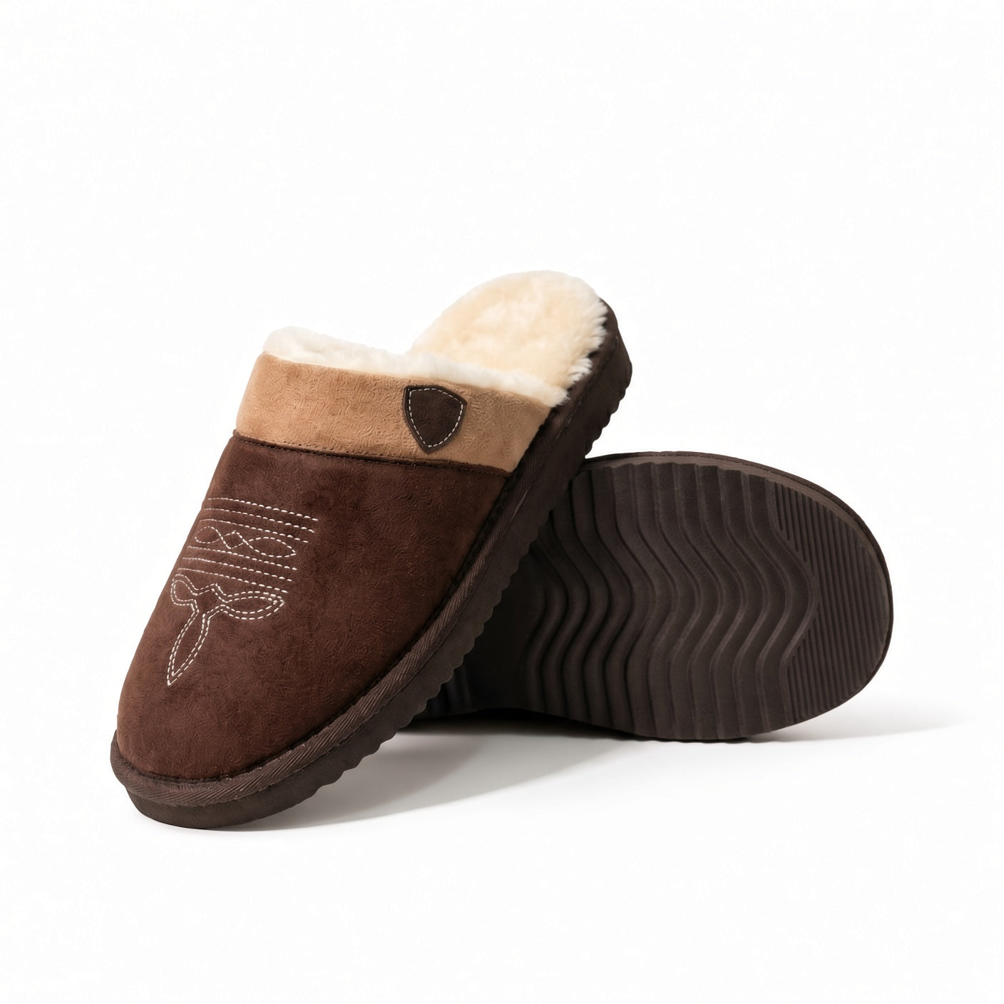 Pantufla western marron oscuro Milano Vibes