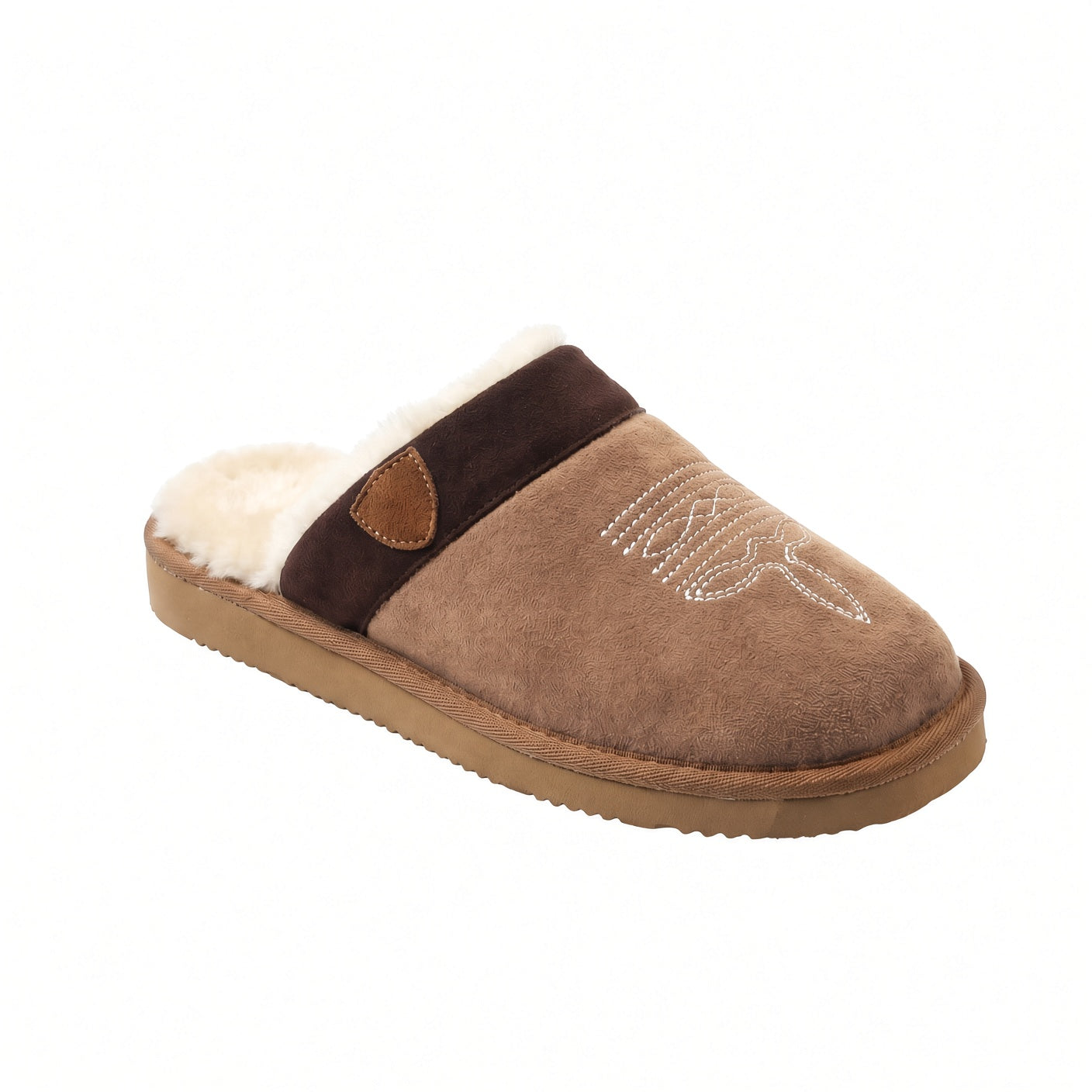 Pantufla western marron claro Milano Vibes - angulo 2