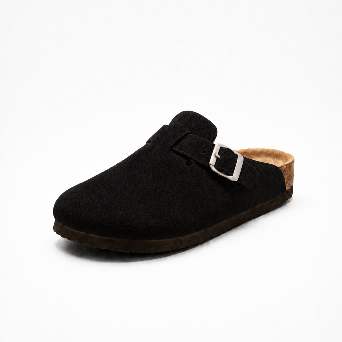 Zuecos de ante - Negro