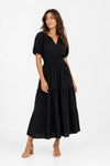 Vestido largo boho - Negro