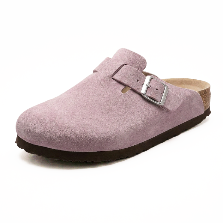 Zuecos de ante - Rosa