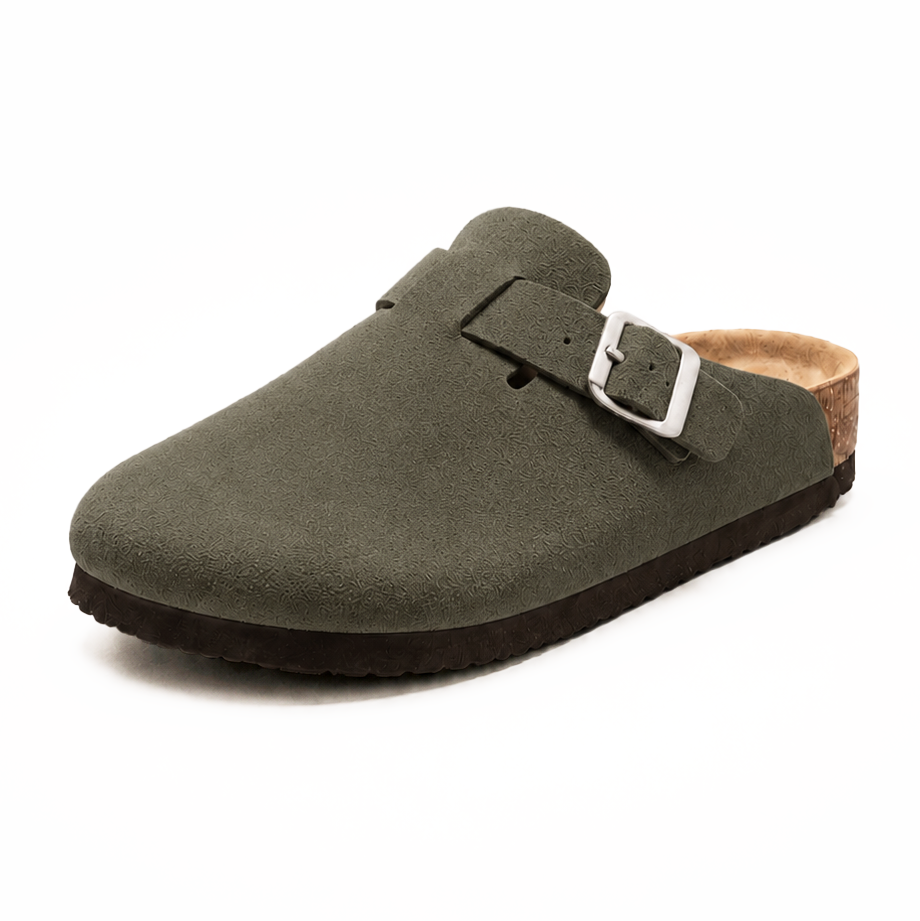 Zuecos de ante - Verde