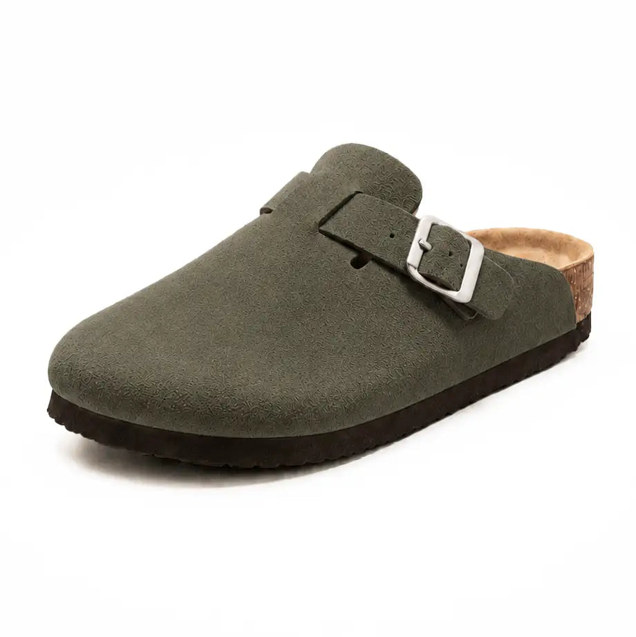 Zuecos de ante - Verde